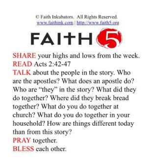 FAITH5 for Gethsemane